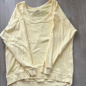 aerie Scoop Neck Pullover in Light Yellow